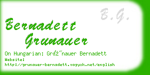 bernadett grunauer business card